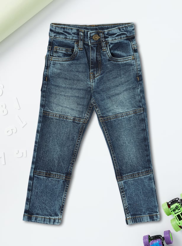 Boys Slim Fit Washed Jeans