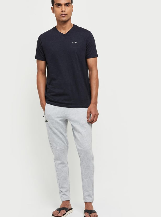 Men Solid V-Neck Lounge T-shirt