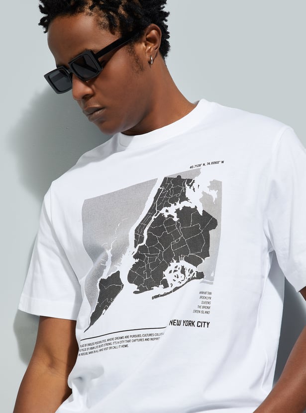 Men Regular Fit Graphic Printed T-shirt