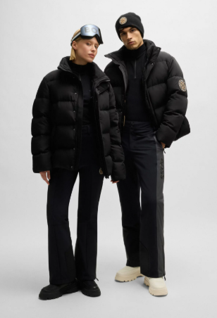 BOSS Ski water-repellent puffer jacket with down filling