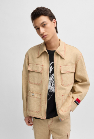 HUGO x Les Benjamins relaxed-fit jacket with all-over print