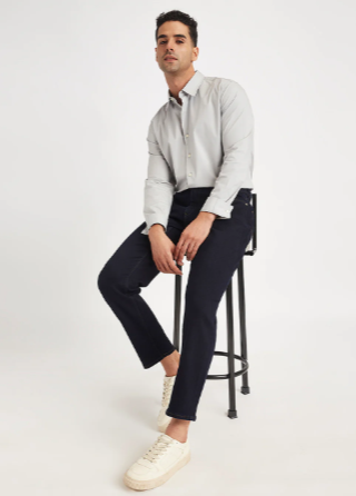 Tapered Fit Navy Jeans